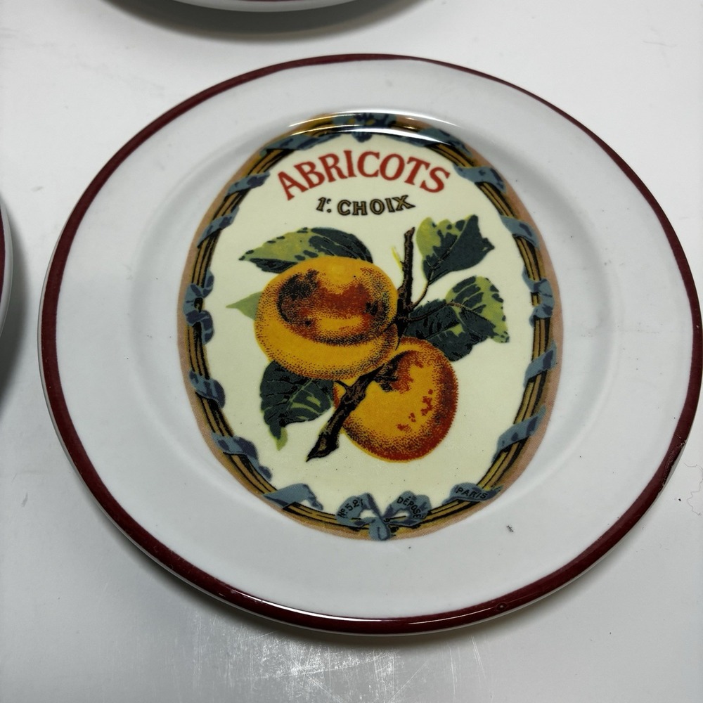 Set of 6 Williams Sonoma Side Plates Rosanna Harvest Market Made in Italy Fruit - Picture 7 of 11